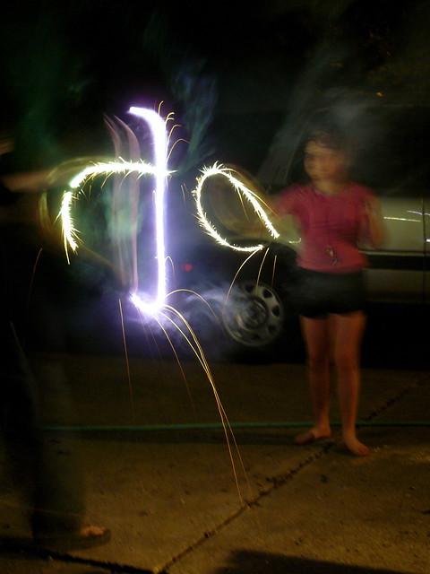 Felix and Isabella With Sparklers