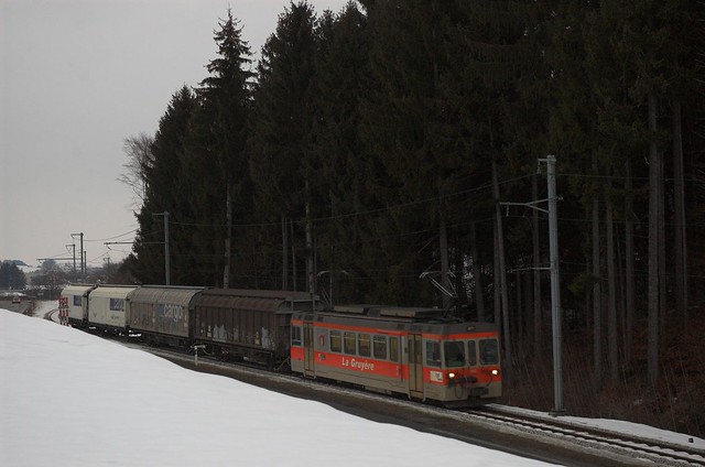 TPF mixed train between Epagny and Les Marches, 26 Jan 2010