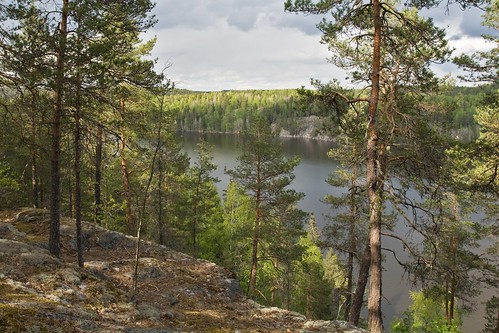 landscape rock hill lake spring trees nuuksio forest finland nuuksionationalpark 400d ef1740mmf4lusm