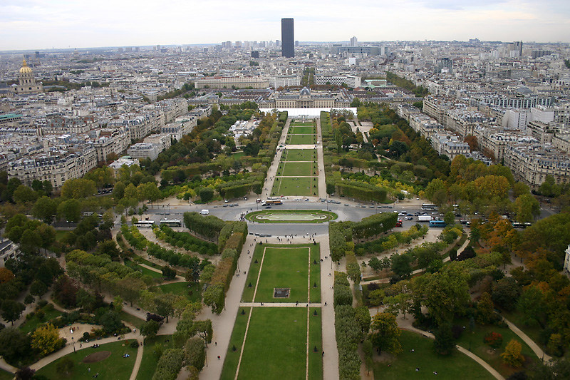 Parc du Champ de Mars, seen from the Eiffel Tower