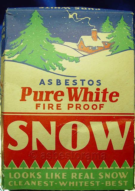Vintage Box of Asbestos Snow Decoration