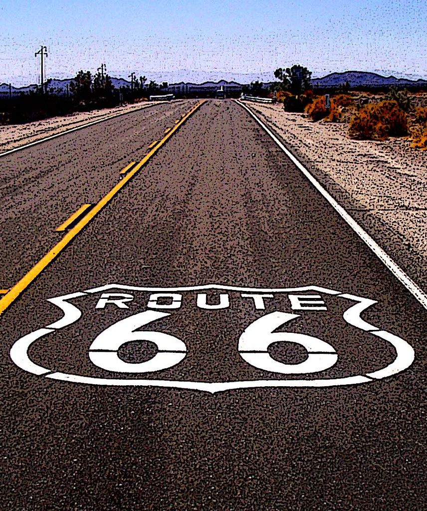 Route 66 Near Barstow, California (Poster Edges) | This phot… | Flickr