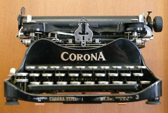 Flying typewriter Corona
