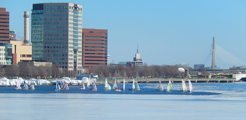 Winter sailing on the Charles