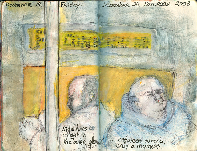 Daylight on the F train. December 19/20, 2008