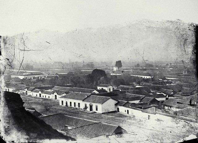 Cañada del Carmen, Santiago fotografiado por  Eugenio Maunoury (álbum: 1860)