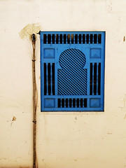 Blue window in Sousse Medina