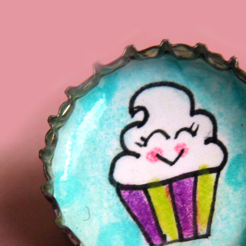 Little Miss cutie cupcake - bottlecap pinback button | by CrankyPickle