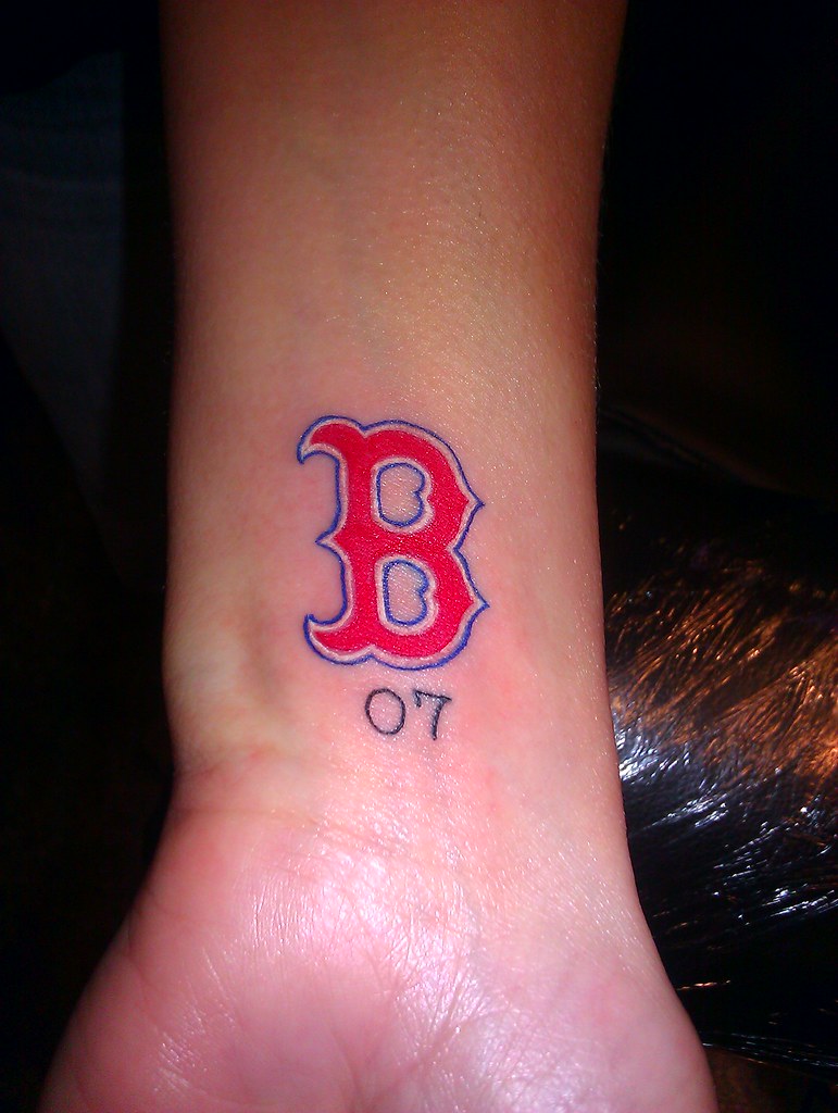 Boston Red Sox Wrist Tattoo by Wes Fortier, Wes Fortier