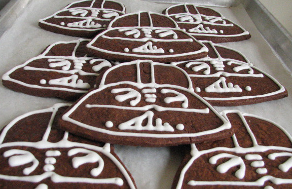 Chocolate Darth Vader cookies