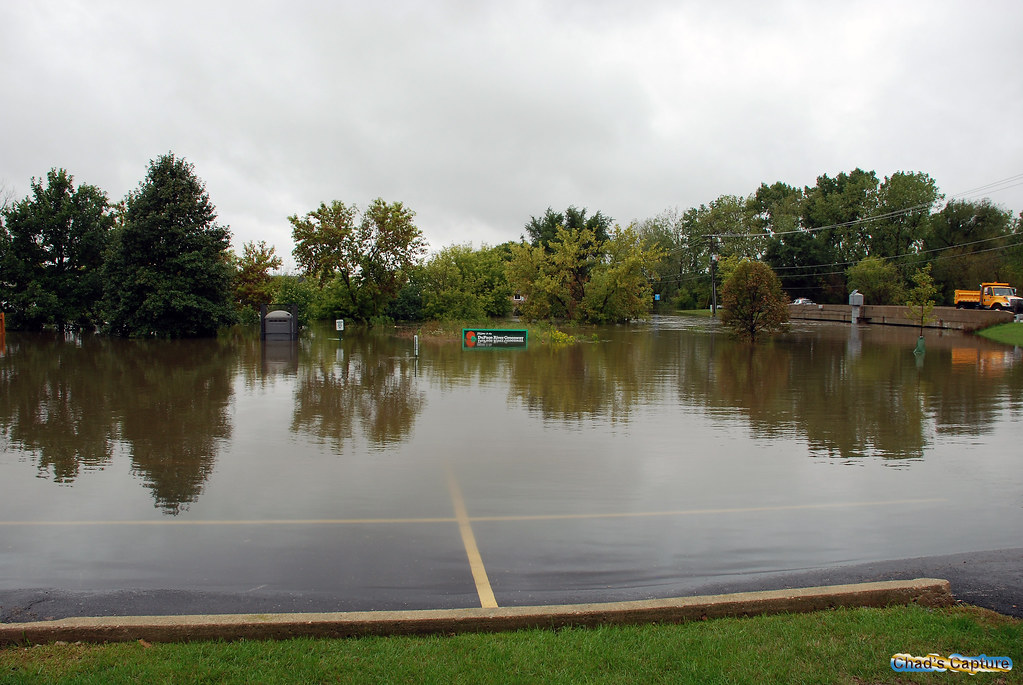 DuPage River Greenway Flooded