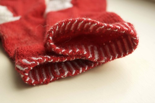 Detail of top of sock | I did a bit of double knitting on th… | Flickr