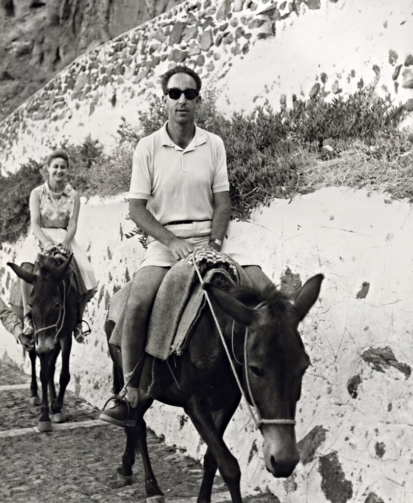 Walter & Mary Ellen using local transportation, Greece 1950s