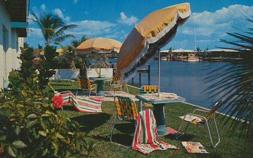 vintage florida postcard motel clearwaterbeach hytyde