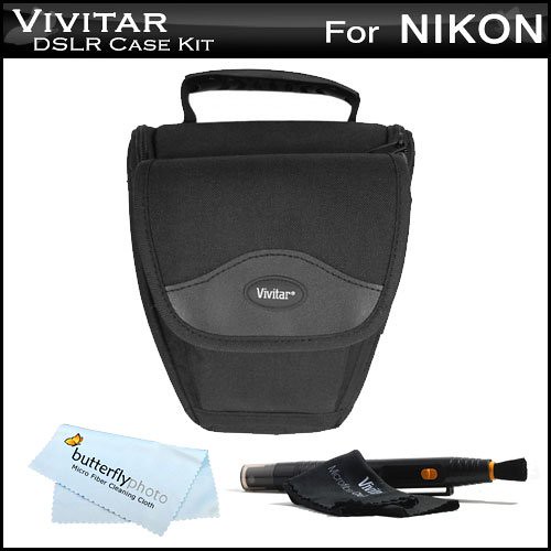 Vivitar Rugged Large Zoom DSLR Holster Case / Bag Kit For Nikon Coolpix P610, P600, P530, P520, P500, P7000, P7100 P510, L310, L810 L820, L620, L330, L830, L840 Digital Camera Includes Vivitar Rugged Large Zoom DSLR Holster Case + LensPen Kit + More | by ShoppingSecurelyOnline