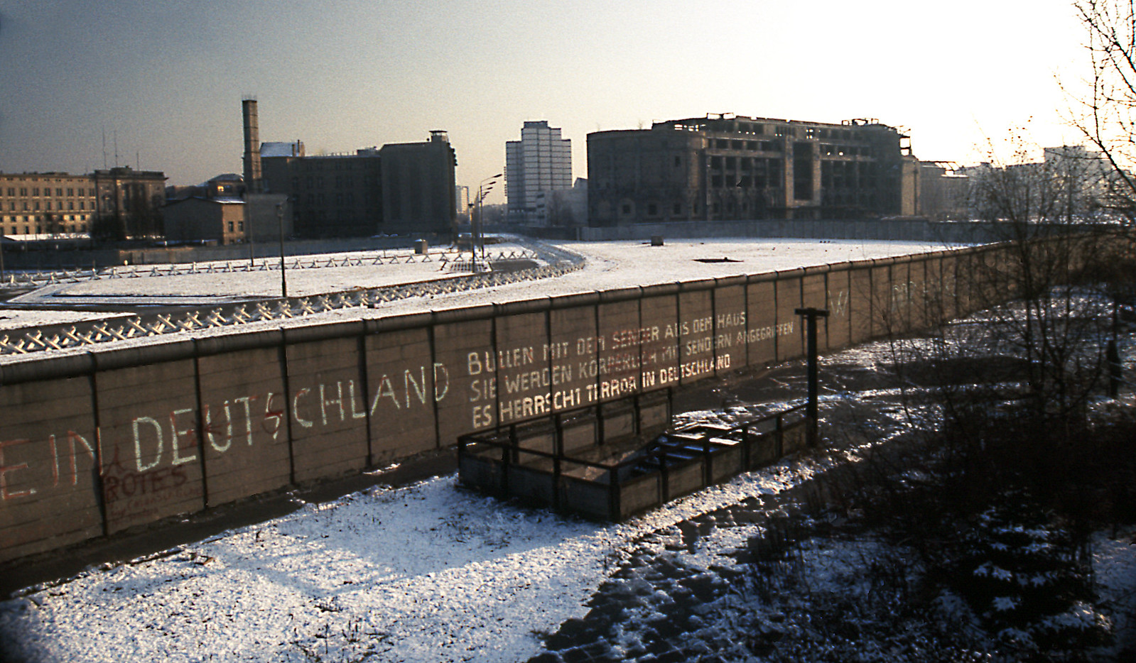 The Berlin Wall November 28, 1975 looking southeast