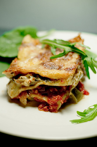 Vegetarian Lasagna | Greens like capsicum and tomatoes go re… | Flickr