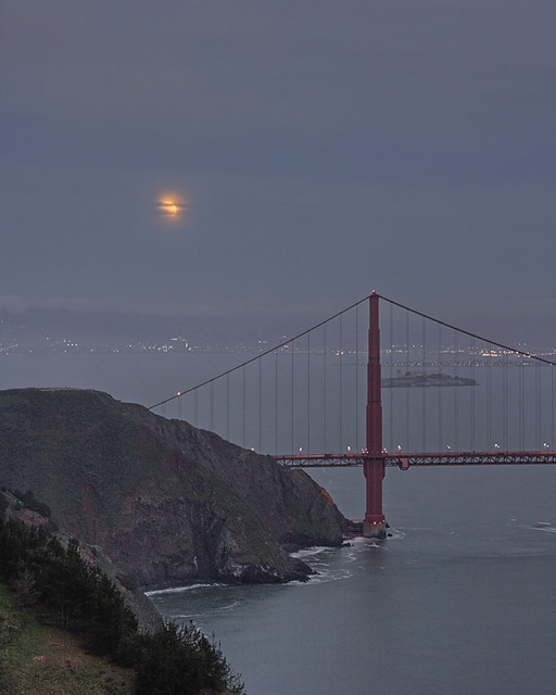 Lunar Eclipse over the Golden Gate Bridge