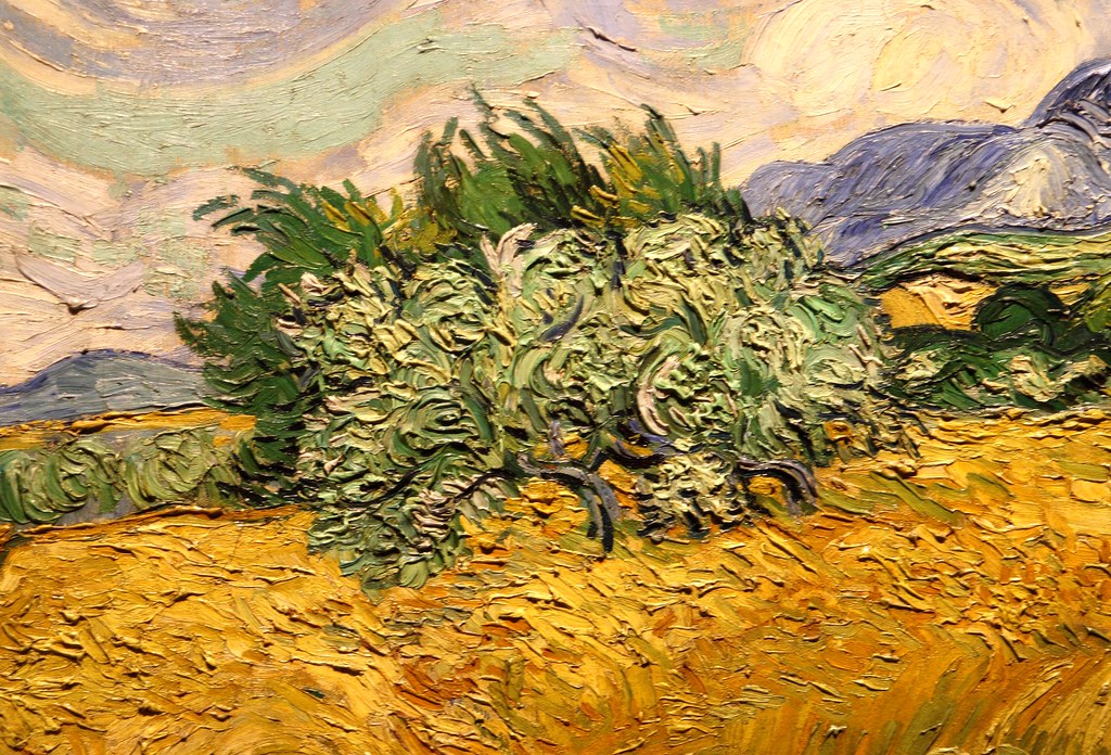 Close Up Of Van Gogh S Wheat Field With Cypresses 18 Flickr