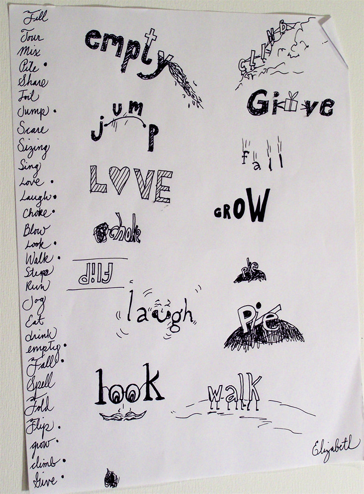 Typographic Verbs | Assignment: Participants made a list of … | Flickr