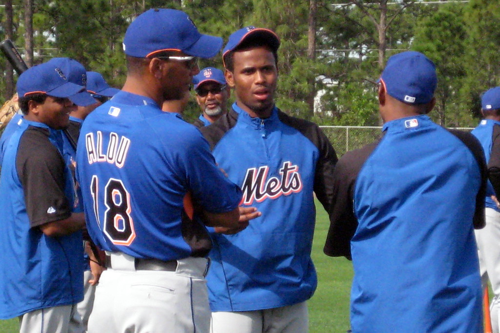 Mets Spring Training - Jose Reyes and Moises Alou, Wally Gobetz