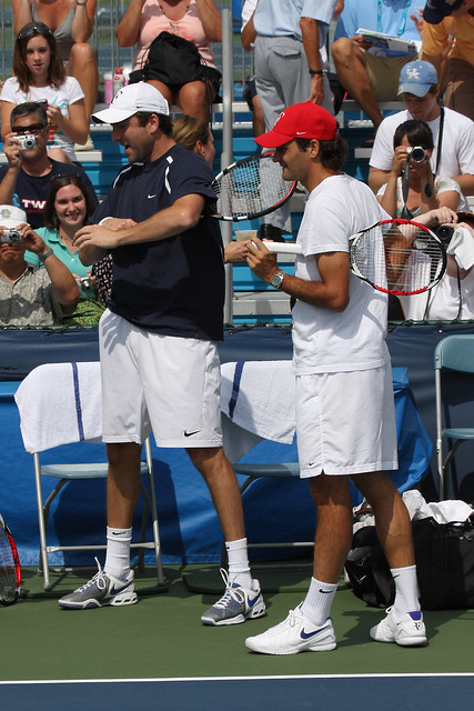 Roger Federer and Justin Gimelstob