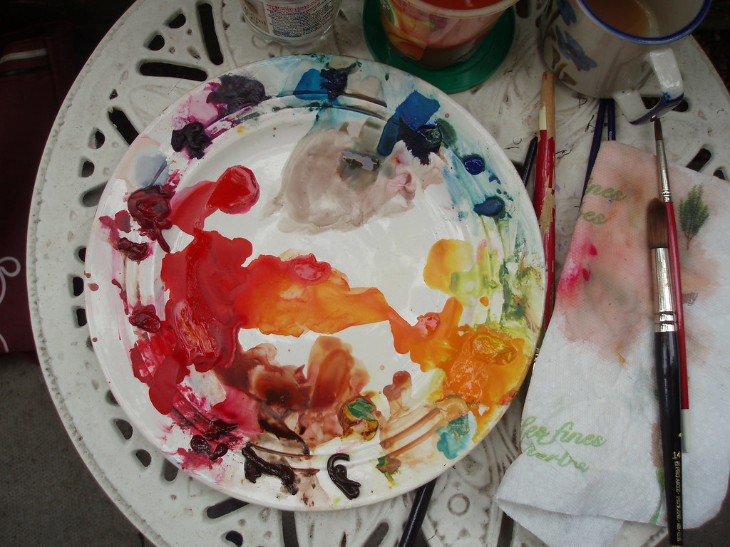 Painting Plate, The woman in my art class today couldn't be…