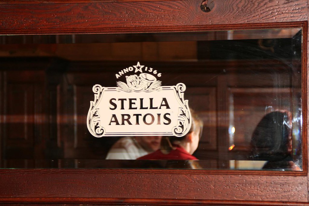 Stella Artois Mirror | In the Belgian Beer Café, Christchurc… | Tākuta ...