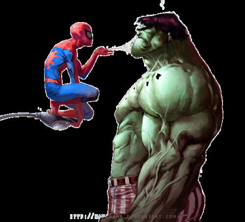 Spider-Man versus Incredible Hulk Mashup