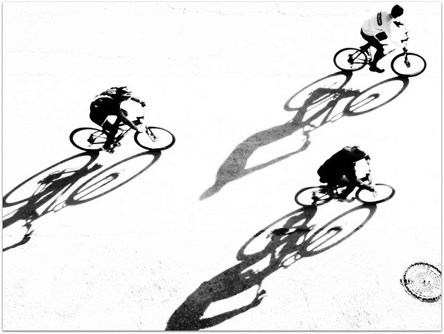 The cyclists.
