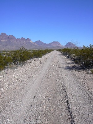 Much of the River Road in Big Bend National Park, Texas, is unpaved but accessible... at least to high clearance vehicles.