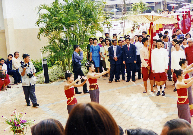 Northern Thai Dancers at wedding procession, Lampang, Thailand