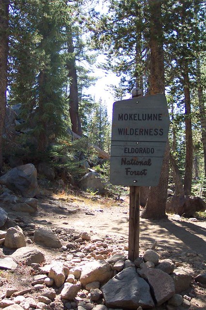 Mokelumne Wilderness sign