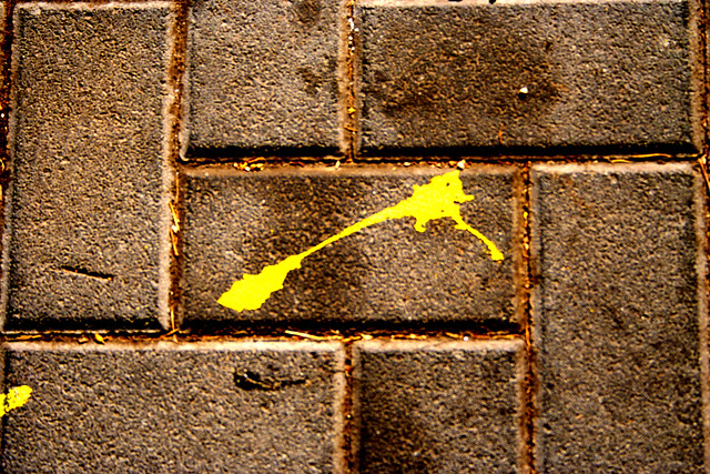 yellow blotch on bricks