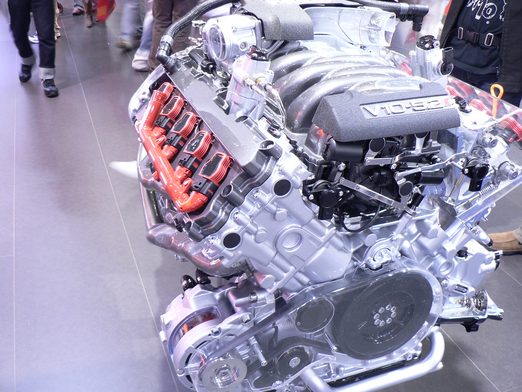 the new Audi V10 engine for the S8. 