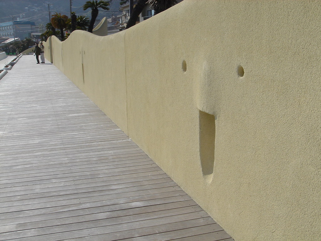 Smiley on ocean front