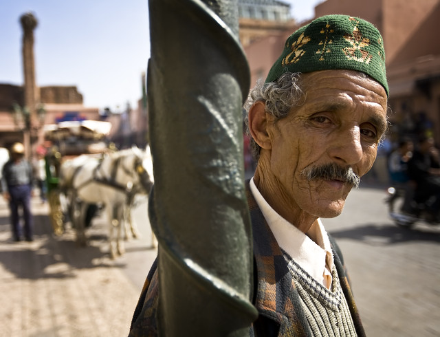 Moroccan man near Bahia Palace
