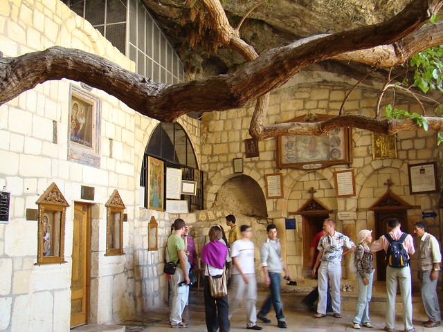 cueva capilla interior Iglesia Monasterio Santa Tecla Mar Taqla Maalula Siria 24
