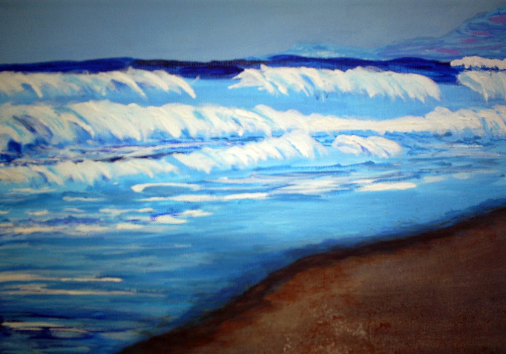ocean. | by me 100% medium: Acrylic Paint Art 2 | melanie lauren ☮ | Flickr