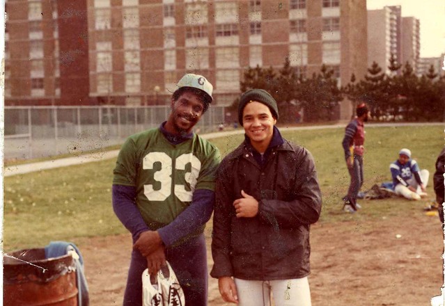 Roger Naga Dixon and Robert Medina Playing Football in Canarsie, Brooklyn