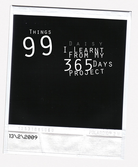 365+1 |  99 things I learnt from my 365 days project
