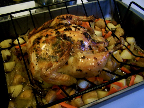 roast chicken w/veggies