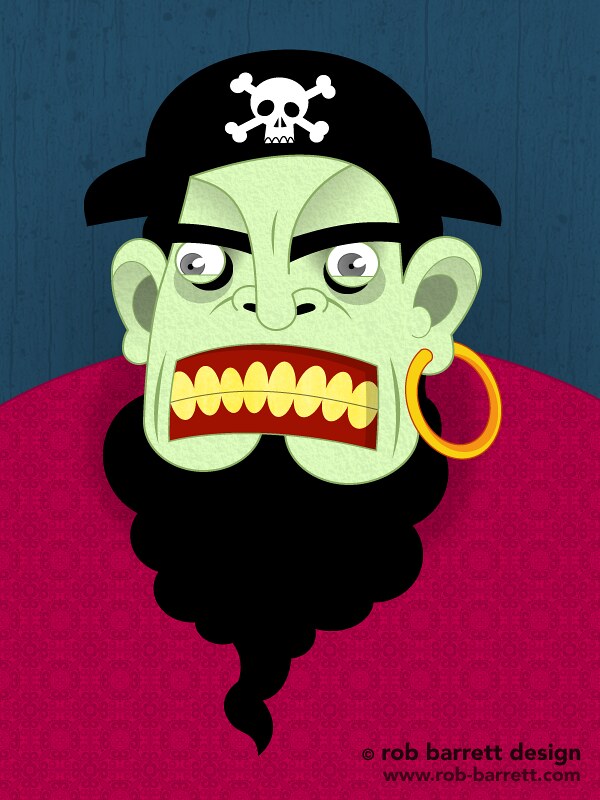 Angry Pirate | Vector illustration made in Adobe Illustrator… | Flickr