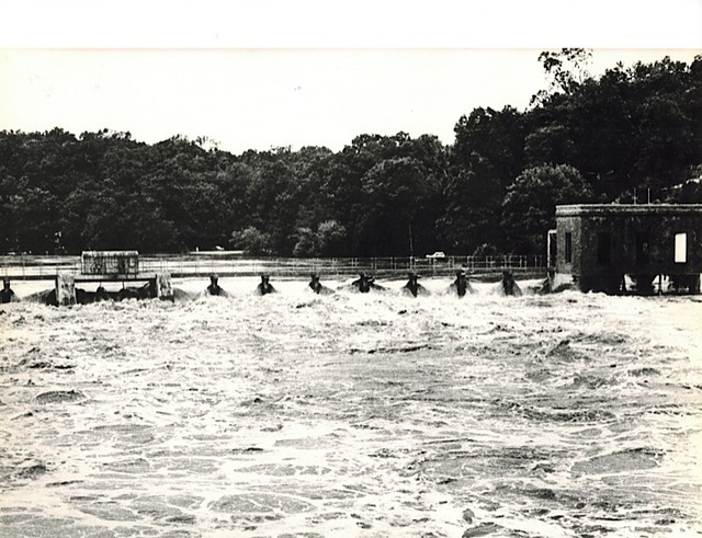 Lake Jackson Dam and Flood Waters of Hurricane Agnes