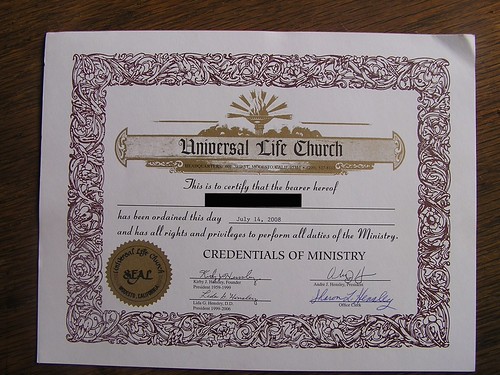 ULC Ordination | by Lord Inquisitor