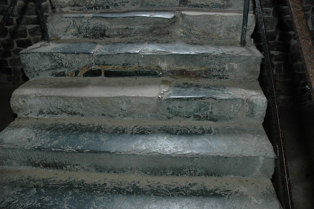 Black limestone stairs