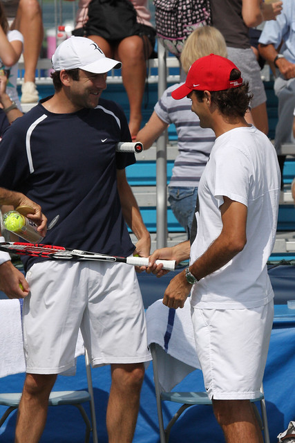 Roger Federer and Justin Gimelstob