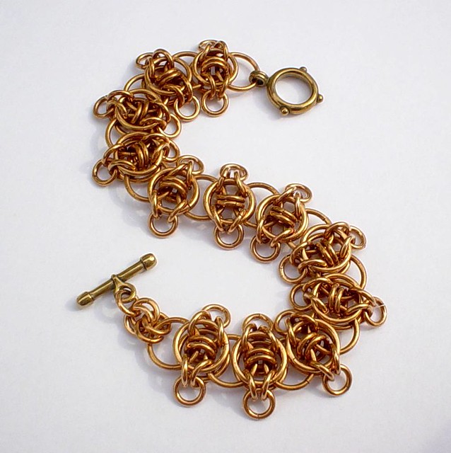 Beautiful Bronze Celtic Chainmaille Bracelet