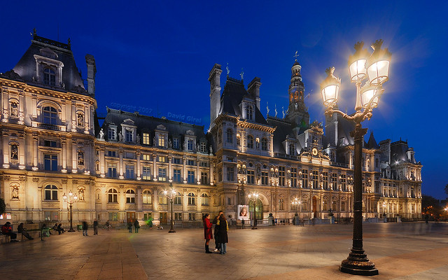 Blue Hour On Paris City Hall HDR*
