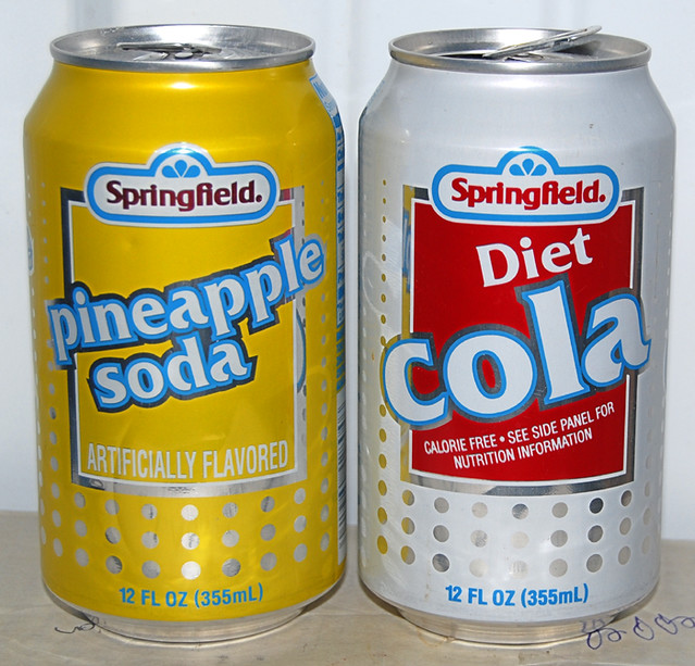 Springfield Brand Soda Cans, 1990's